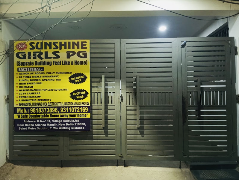 Sunshine girls pg - Girls hostel in Delhi