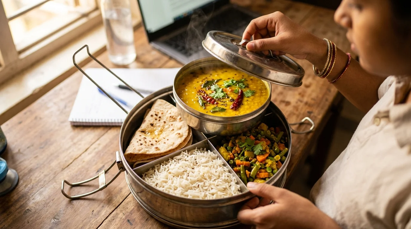 Mumbai tiffin service meal delivery showing affordable home-cooked food option for PG residents in Andheri